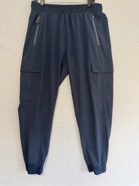 Libin Scrub Joggers Cargo Pants XL Women’s Blue Elastic Waistband